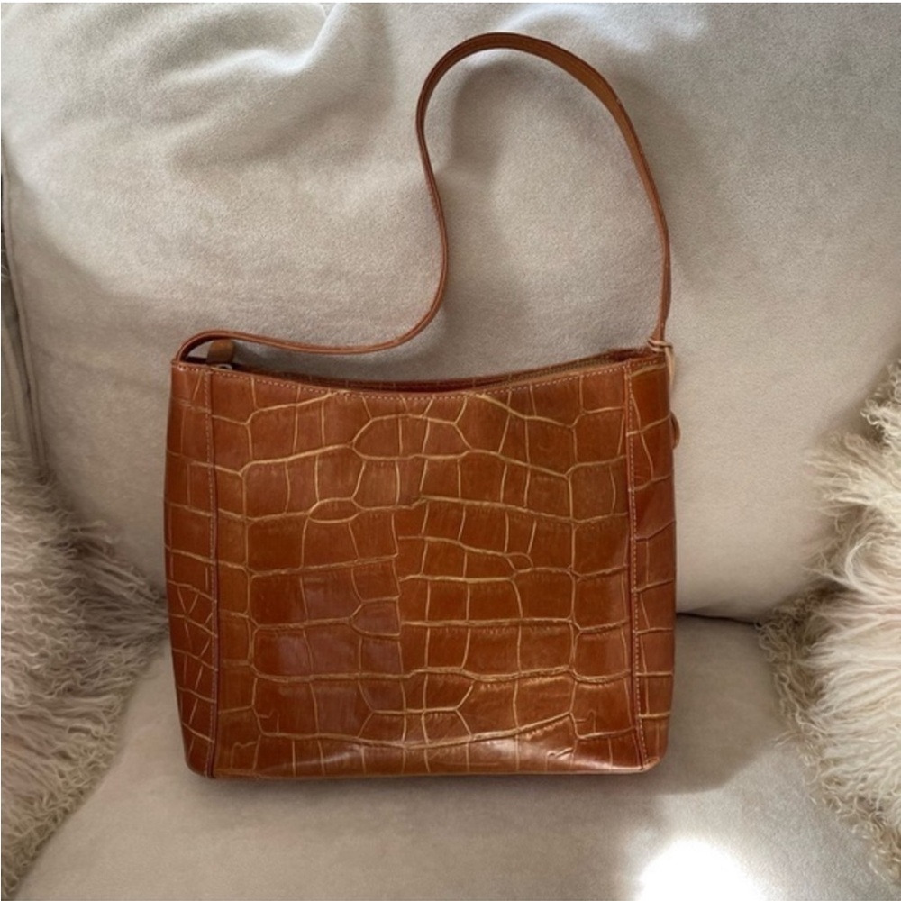 Vintage Monsac Shoulder Bag - Leather - Blonde